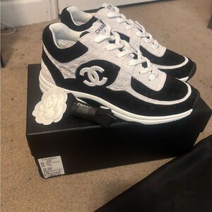 CHANEL Monochrome Athletic Shoes